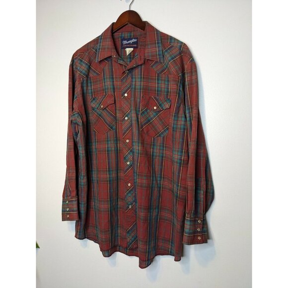 Vintage Wrangler Aztec Indian Geometric Long Sleeve Western X-Long Tail XL - Picture 2 of 7